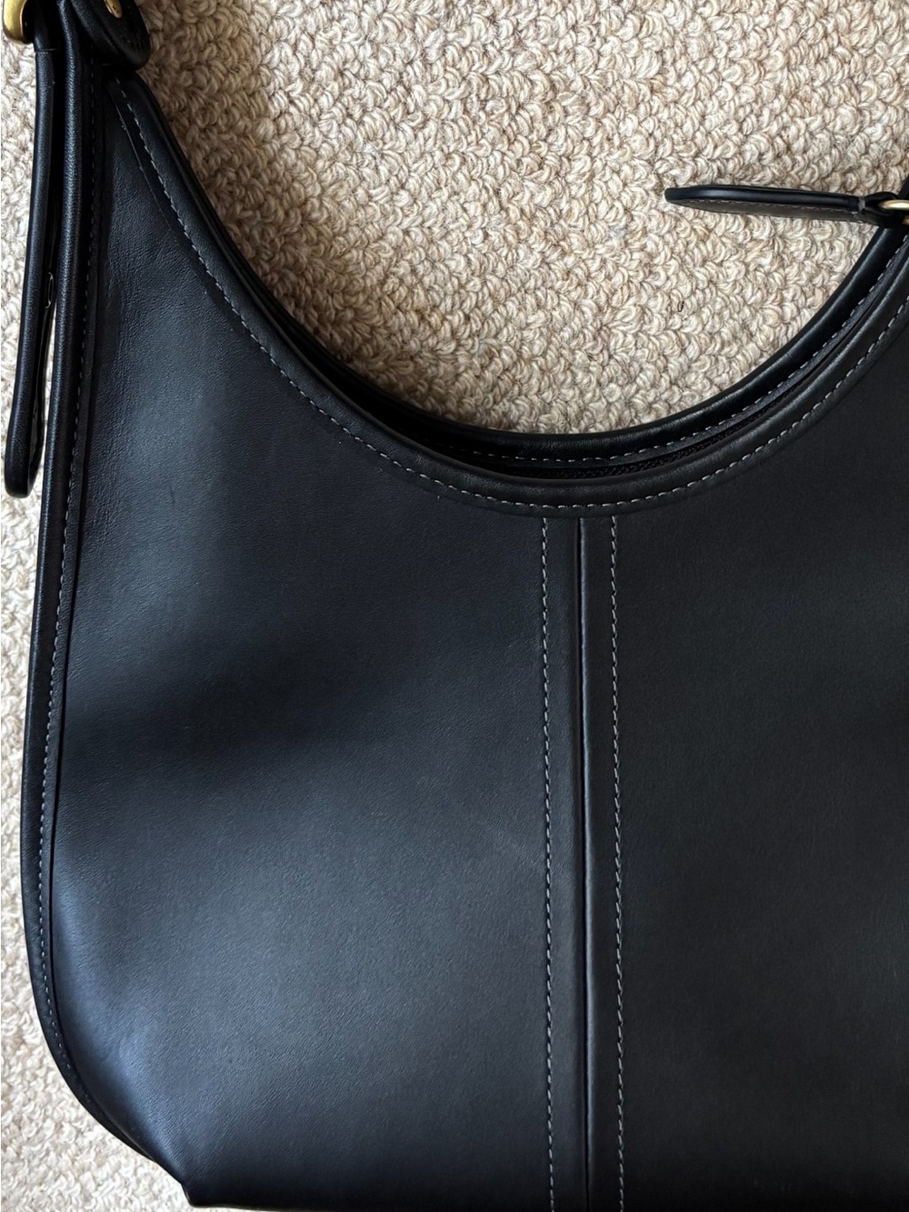 Coach Black Leather Shoulder Hobo - Picture 5 of 12